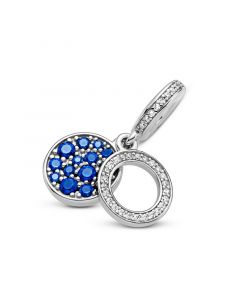 Charms for Bracelet,Sparkling Blue Crystal Dangle,Pandora Charms,925 Sterling Silver Charms,Charms for Pandora Charm Bracelet