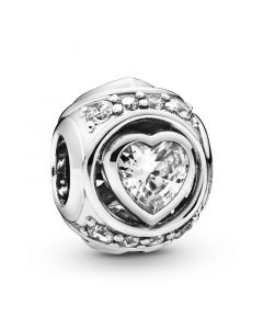 Pandora Charms,Elevated Heart Charm,925 Sterling Silver Charms,Charms for Bracelet,Charms for Pandora Charm Bracelet