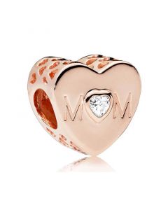 Pandora Charms,925 Sterling Silver Charms,Charms for Bracelet,Charms for Pandora Charm Bracelet,Rose Mother Heart,For Pandora Charm Bracelet
