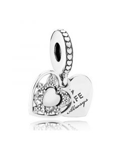 Charms for Bracelet,925 Sterling Silver Charms,Pandora Charms,My Wife Always Clear CZ Dangle,Charms for Pandora Charm Bracelet