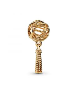 Charms for Pandora Charm Bracelet,Golden Tassel Charm,Charms for Bracelet,925 Sterling Silver Charms,Pandora Charms