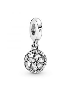 Charms for Bracelet,Pandora Charms,925 Sterling Silver Charms,Sparkling Snowflake Circle Dangle Charm,Charms for Pandora Charm Bracelet