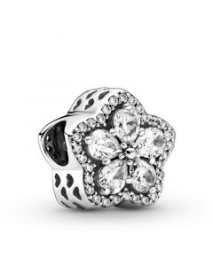 925 Sterling Silver Charms,Charms for Bracelet,Sparkling Snowflake Pavé Charm,Charms for Pandora Charm Bracelet,Pandora Charms