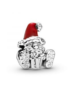 Charms for Bracelet,925 Sterling Silver Charms,Pandora Charms,Seated Santa & Present Charm,Charms for Pandora Charm Bracelet
