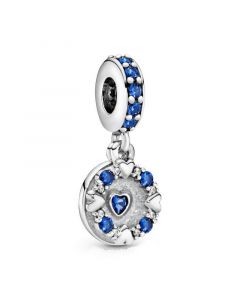 Charms for Pandora Charm Bracelet,Pandora Charms,Charms for Bracelet,925 Sterling Silver Charms,Sparkling Blue Love Hearts Dangle