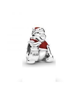 925 Sterling Silver Charms,Charms for Pandora Charm Bracelet,Winnie the Pooh Honey Pot Christmas Charm,Pandora Charms,Charms for Bracelet