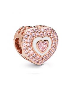 Rose Hearts on Hearts Charm,Charms for Bracelet,925 Sterling Silver Charms,Pandora Charms,Charms for Pandora Charm Bracelet