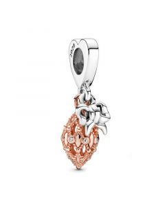 Rose Decorative Ornament Dangle Charm,Charms for Bracelet,Charms for Pandora Charm Bracelet,Pandora Charms,925 Sterling Silver Charms