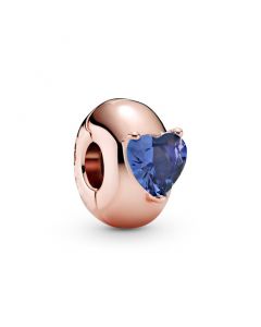 Pandora Charms,Rose Blue Heart Solitaire Clip Charm,Charms for Pandora Charm Bracelet,925 Sterling Silver Charms,Charms for Bracelet