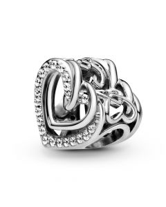 Pandora Charms,Charms for Pandora Charm Bracelet,925 Sterling Silver Charms,Sparkling Hearts Entwined Charm,Charms for Bracelet