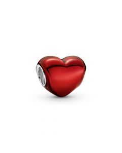 Charms for Pandora Charm Bracelet,Pandora Charms,Charms for Bracelet,Metallic Red Heart Charm,925 Sterling Silver Charms
