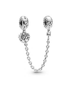 925 Sterling Silver Charms,Heart Family Tree Safety Chain Charm,Pandora Charms,Charms for Pandora Charm Bracelet,Charms for Bracelet