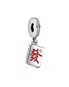 Pandora Charms,Chinese Mahjong Dangle Charm,Charms for Bracelet,Charms for Pandora Charm Bracelet,925 Sterling Silver Charms