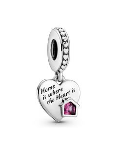 Charms for Pandora Charm Bracelet,Charms for Bracelet,925 Sterling Silver Charms,Pandora Charms,Love My Home Heart Dangle Charm