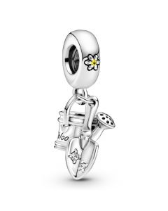 Charms for Bracelet,Pandora Charms,Charms for Pandora Charm Bracelet,Watering Can Trowel CZ Dangle Charm,925 Sterling Silver Charms