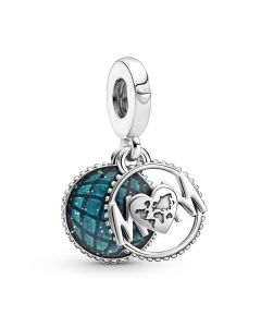 925 Sterling Silver Charms,Charms for Pandora Charm Bracelet,Pandora Charms,Charms for Bracelet,Glitter Globe Mom Dangle Charm
