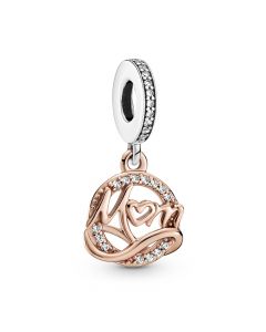 925 Sterling Silver Charms,Rose Mom CZ Dangle Charm,Charms for Bracelet,Charms for Pandora Charm Bracelet,Pandora Charms