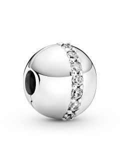 Charms for Pandora Charm Bracelet,925 Sterling Silver Charms,Pandora Charms,Sparkling CZ Line Clip Charm,Charms for Bracelet