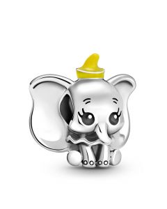 Dumbo Yellow Enamel Charm,Charms for Pandora Charm Bracelet,Charms for Bracelet,Pandora Charms,925 Sterling Silver Charms
