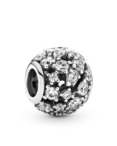 Sparkling Round CZ Openwork Charm,Pandora Charms,925 Sterling Silver Charms,Charms for Bracelet,Charms for Pandora Charm Bracelet