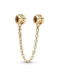 Charms for Bracelet,Charms for Pandora Charm Bracelet,Golden Band of Hearts Safety Chain Charm,925 Sterling Silver Charms,Pandora Charms