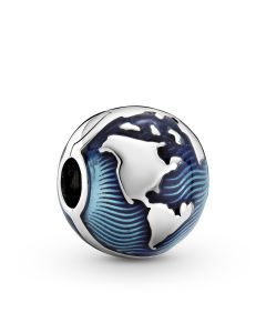 Charms for Pandora Charm Bracelet,Pandora Charms,Blue Globe Clip Charm,Charms for Bracelet,925 Sterling Silver Charms