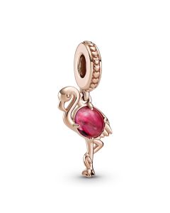 Pandora Charms,925 Sterling Silver Charms,Charms for Bracelet,Rose Pink Murano Glass Flamingo Dangle Charm,Charms for Pandora Charm Bracelet