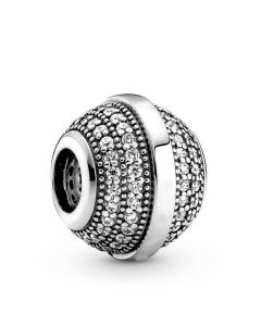 Pandora Charms,Charms for Pandora Charm Bracelet,925 Sterling Silver Charms,Charms for Bracelet,For Pandora Charm Bracelet,Pave & Logo Charm