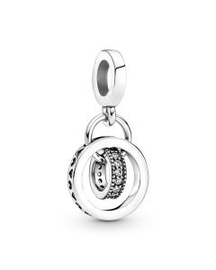Pandora Charms,Charms for Pandora Charm Bracelet,Logo Circles Dangle Charm,925 Sterling Silver Charms,Charms for Bracelet