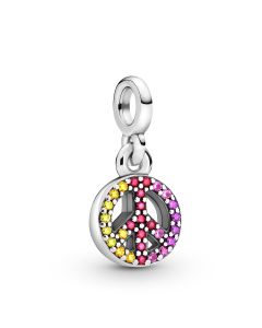 MY MICRO Peace Dangle Charm,925 Sterling Silver Charms,Charms for Bracelet,Pandora Charms,Charms for Pandora Charm Bracelet