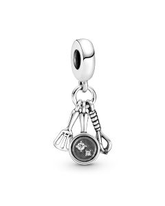 Charms for Pandora Charm Bracelet,925 Sterling Silver Charms,Frying Pan & Whisk Dangle Charm,Charms for Bracelet,Pandora Charms