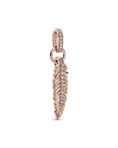 Sparkling Feather Dangle Charm,Pandora Charms,925 Sterling Silver Charms,Charms for Pandora Charm Bracelet,Charms for Bracelet