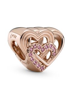 Intertwined Love Hearts Charm,Charms for Bracelet,Pandora Charms,925 Sterling Silver Charms,Charms for Pandora Charm Bracelet