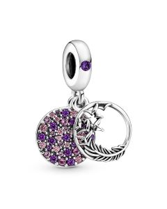 Pandora Charms,Charms for Bracelet,Charms for Pandora Charm Bracelet,Pavé Feather Dangle Charm,925 Sterling Silver Charms