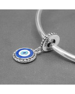 Charms for Pandora Charm Bracelet,Charms for Bracelet,925 Sterling Silver Charms,Multilayer Round Blue Dangle Charm,Pandora Charms