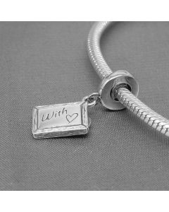 Charms for Bracelet,Letter Teach with Heart Dangle Charm,Pandora Charms,Charms for Pandora Charm Bracelet,925 Sterling Silver Charms