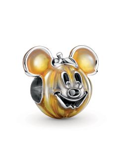 925 Sterling Silver Charms,Charms for Bracelet,Pandora Charms,Charms for Pandora Charm Bracelet,Mickey Mouse Pumpkin Charm