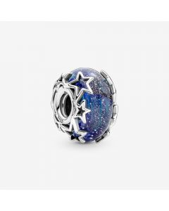 Charms for Pandora Charm Bracelet,925 Sterling Silver Charms,Pandora Charms,Charms for Bracelet,Galaxy Blue & Star Murano Charm