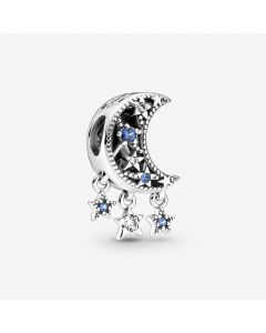 Charms for Bracelet,Star & Crescent Moon Charm,Pandora Charms,Charms for Pandora Charm Bracelet,925 Sterling Silver Charms