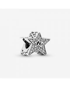 925 Sterling Silver Charms,Pandora Charms,Charms for Bracelet,Charms for Pandora Charm Bracelet,Sparkling Asymmetric Star Charm