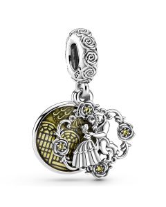 Beauty and the Beast Dancing Dangle Charm,925 Sterling Silver Charms,Charms for Pandora Charm Bracelet,Charms for Bracelet,Pandora Charms