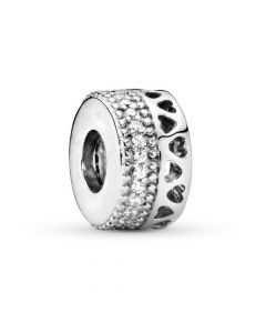 Openwork Hearts Spacer Charm,Charms for Bracelet,Charms for Pandora Charm Bracelet,925 Sterling Silver Charms,Pandora Charms