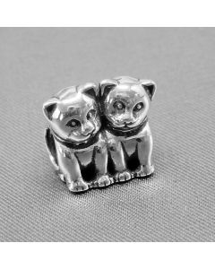 Pandora Charms,Charms for Bracelet,Charms for Pandora Charm Bracelet,For Pandora Charm Bracelet,925 Sterling Silver Charms,Two Cats Charm