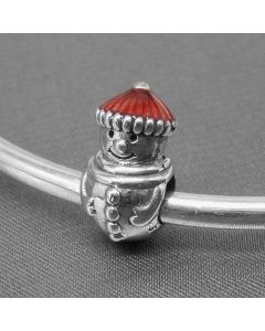 Charms for Bracelet,925 Sterling Silver Charms,Charms for Pandora Charm Bracelet,Snowman Red Hat Charm,Pandora Charms