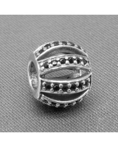 925 Sterling Silver Charms,Charms for Pandora Charm Bracelet,Openwork Cage Black Zircon Charm,Pandora Charms,Charms for Bracelet