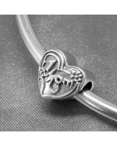Charms for Pandora Charm Bracelet,Letter Mom Heart Flower Charm,925 Sterling Silver Charms,Pandora Charms,Charms for Bracelet