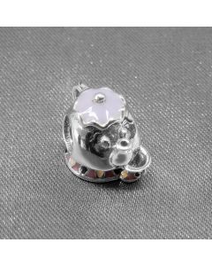 925 Sterling Silver Charms,Pandora Charms,Charms for Bracelet,Charms for Pandora Charm Bracelet,Purple Lid Teapot Charm