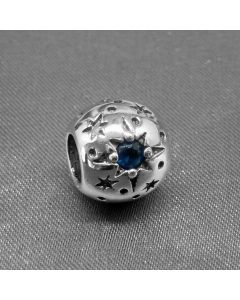 Charms for Pandora Charm Bracelet,Pandora Charms,925 Sterling Silver Charms,Charms for Bracelet,Letter Dreams Come Ture Star Blue Zircon
