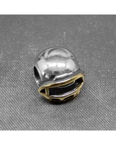 Charms for Bracelet,Charms for Pandora Charm Bracelet,Pandora Charms,925 Sterling Silver Charms,Golden Football Helmet Charm
