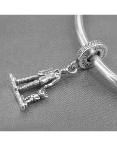 Charms for Pandora Charm Bracelet,925 Sterling Silver Charms,Pandora Charms,Walt Disney and Mickey Mouse ''Partners'' Dangle Charm